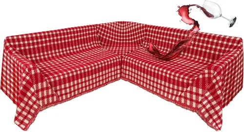 Miniatura 15 de Fundas de sofá seccional 100% impermeables para perros, funda de sofá de esquina en forma de L, funda de sofá de chenilla lavable, cobija moderna