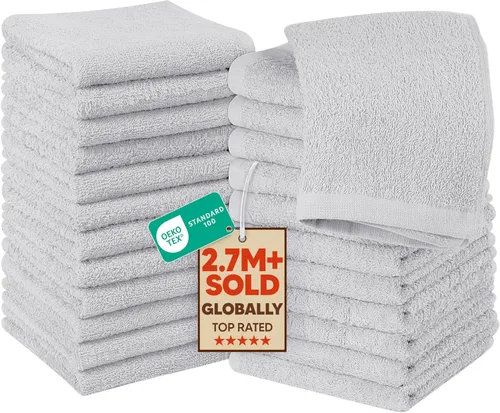 Miniatura 25 de Utopia Towels Juego de paños de algodón 100% hilado en anillo, paños de franela de gama alta, altamente absorbentes y suaves al tacto, paquete