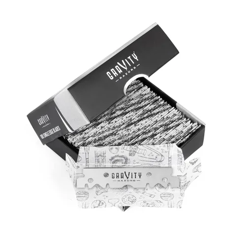Miniatura 7 de Gravity Razors GRAVITY RAZORS - Cuchillas de afeitar de un solo filo de alta calidad, cuchillas de afeitar de acero sueco para navajas de afeitar