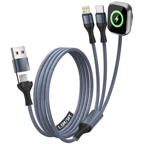 Miniatura 31 de Cruise Essentials - Cable de carga múltiple 3 en 2 para iPhone Watch Charger/iPhone 17/IP, iWatch Charger, Travel Camping Essentials compatible