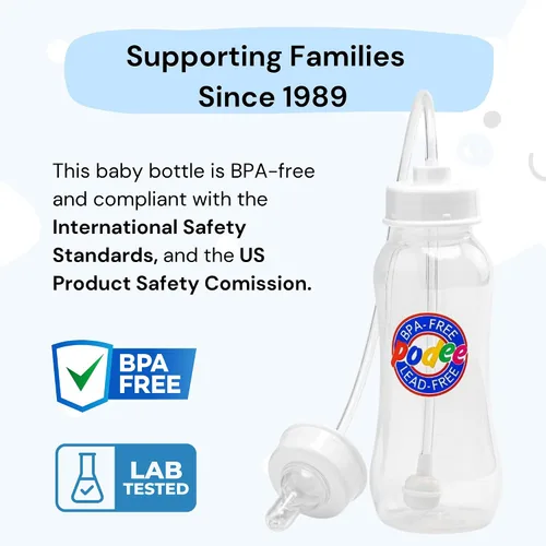 Miniatura 4 de Podee - Botella manos libres para bebé, sistema de alimentación anti-cólicos, Multicolor