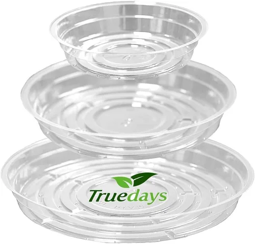 Miniatura 6 de TRUEDAYS 10 Inch 5 Pack Black Plant Saucers Flower Pot Tray Excellent for Indoor & Outdoor Plants