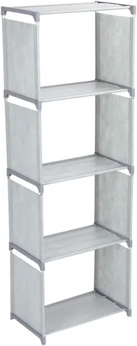 Miniatura 8 de JUOPZKENN Estanterías, estantería abierta, organizador de almacenamiento, estante de plástico para libros, estantería portátil vertical