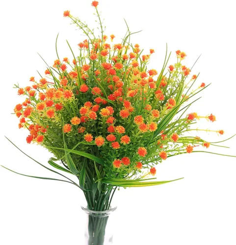 Miniatura 7 de JAKY-Global Flores artificiales Gypsophila Babysbreath - Ramo de plantas de agua falsas, 6 paquetes de plantas falsas, ramo de brida de boda, Mezcla