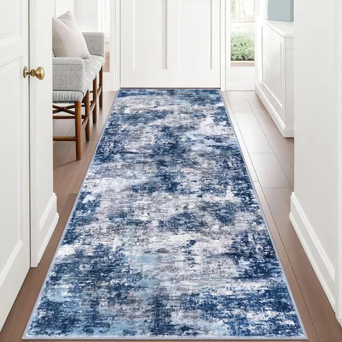Miniatura 55 de Lansny Alfombra pequeña abstracta de 2 x 3 pies, alfombra de entrada, alfombra lavable para puerta de entrada, alfombra lavable antideslizante