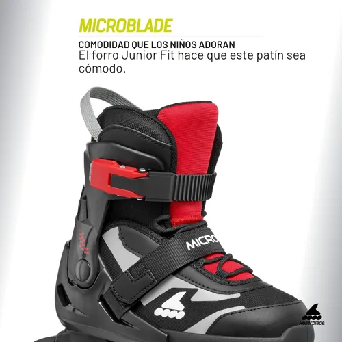 Miniatura 3 de Rollerblade Microblade - Patines en línea ajustables para niños, para jóvenes, rendimiento juvenil