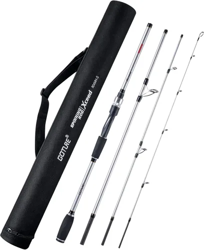 Miniatura 10 de Goture Cañas de Pescar de Viaje, Caña de Pescar de 4 Piezas con Estuche/Bolsa, Caña de Casting/Spinning, Caña Baitcasting Ultraligera de 7 Pies