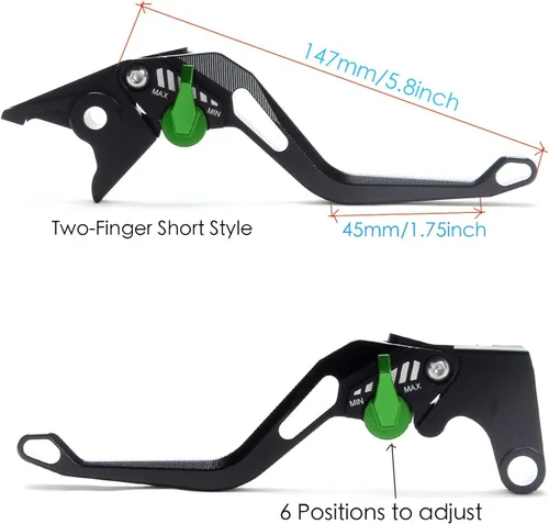 Miniatura 3 de Palancas de freno y embrague cortas ajustables compatibles con Kawasaki Z900/Z650 2017-2020 1000 2015-2020 Ninja 650R/ER-6F/EX650 2017-2020