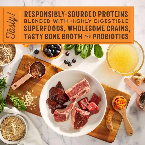 Miniatura 3 de Stella & Chewy's SuperBlends Granos Saludables Crudos con Recubrimiento Hígado de Res Alimentado con Pasto, Receta de Hígado de Res y Cordero