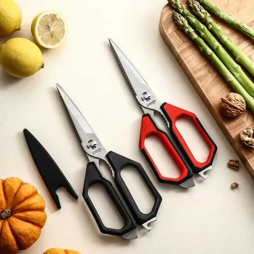 Miniatura 3 de LIVINGO Juego de tijeras de cocina multiusos, acero inoxidable resistente desmontables, tijeras de alimentos para cortar carne, verduras, aptas