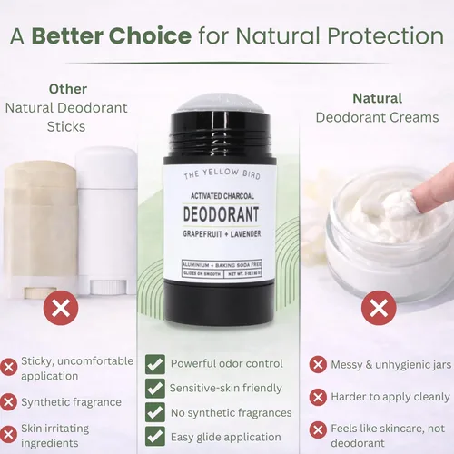 Miniatura 3 de Desodorante de magnesio para hombres y mujeres, desodorante natural, fabricado en Estados Unidos, sin aluminio y bicarbonato de sodio. Protección