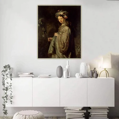 Miniatura 34 de Rembrandt - Kit de pintura de diamantes para adultos, 5D con taladro redondo completo, kit de pintura de diamantes para decoración del hogar