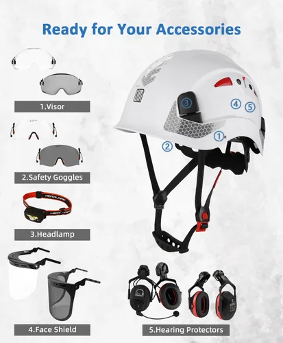 Miniatura 6 de UM ULTRAMAXX Safety Helmet Hard Hat, ANSI Z89.1 Approved Lightweight Vented Work Helmet, 6-Point Adjustable Ratchet Suspension Hardhat Ideal for