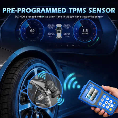 Miniatura 7 de RENECTIV Sensor TPMS, sensor de monitoreo de presión de neumáticos de 433 MHz apto para Kia Hyundai Replace#52933-D4100 52933-D9100 (4 piezas)