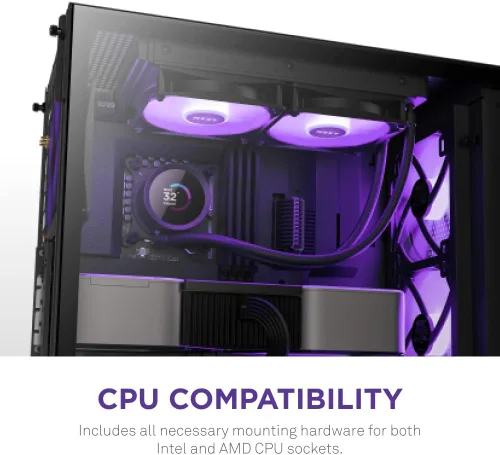 Miniatura 9 de NZXT Kraken 120 - Enfriador líquido de CPU RGB todo en uno - Diseño de espejo infinito - Impulsado por CAM