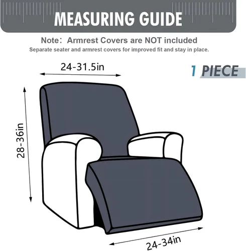 Miniatura 4 de Funda para Silla Reclinable 100% Impermeable, 1 Pieza Fundas Elásticas para Sofá Reclinable Lavables para Silla Reclinable para Mascotas, Perros