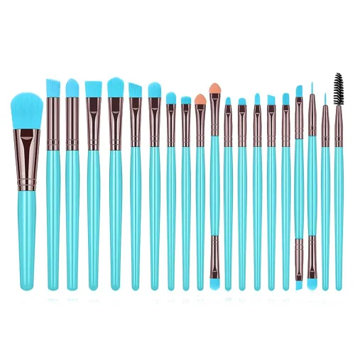 Miniatura 23 de MELADY Conjunto de brochas de maquillaje, 20 piezas, multifuncionales, para polvo cosmético, base, sombra de ojos, delineador de ojos, labios, rosado
