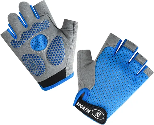 Guantes de ciclismo para niños, sin dedos, transpirables, antideslizantes, para jóvenes, niños y niñas, ciclismo, motocicleta, motocross, deportes