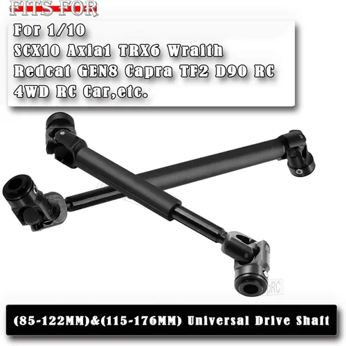 Miniatura 2 de Eje de transmisión RC Crawler 85-122MM y 115-176MM Actualizaciones Parte para 1/10 Axial SCX10 SCX10 II 90046 SCX10 III AXI03007 TRX4 D90, eje