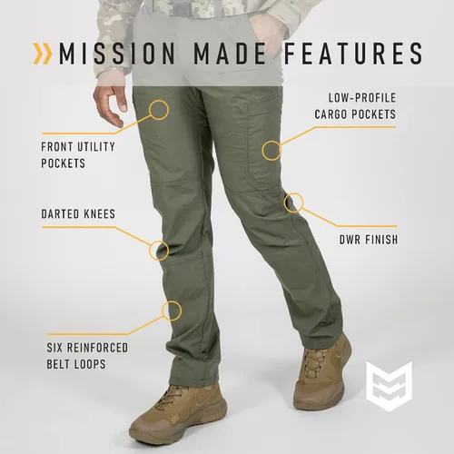 Miniatura 3 de Mission Made Pantalones tácticos para hombre, repelentes al agua, ligeros para senderismo y trabajo al aire libre