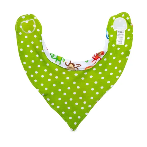 Miniatura 7 de Nuby Paquete de 2 baberos tipo bandana con atrapasadores, babero súper absorbente con cuello suave y cómodo, niño