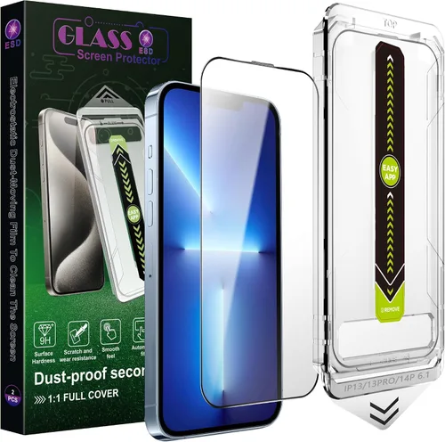 Miniatura 22 de Paquete de 2 protectores de pantalla mate antiluz azul para iPhone 14 Pro Max/15 Plus/16 Plus (6.7 pulgadas), vidrio templado 9H, antirreflejos