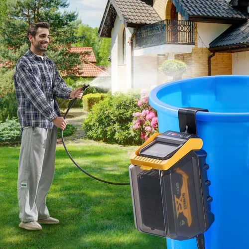 Miniatura 8 de VEVOR Bomba sumergible inalámbrica de transferencia de agua, 528 GPH, bomba de sumidero portátil con manguera de jardín G3/4 pulgadas, compatible