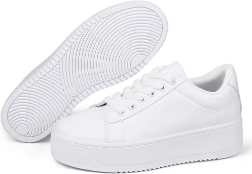 Miniatura 5 de JABASIC Zapatos deportivos de moda para mujer, con cordones, elegantes y cómodos para caminar