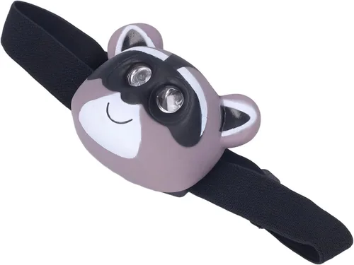 Miniatura 5 de Hilitand Linterna frontal para niños, linterna LED con aspecto de mapache con modo de luz ajustable para camping, senderismo, lectura y fiestas