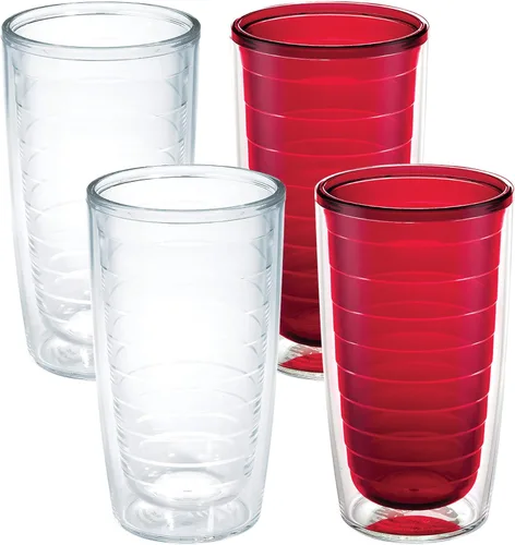 Miniatura 25 de Tervis - Vaso de viaje de mesa transparente y colorido Bayou View Collection fabricado en Estados Unidos, taza de viaje de doble pared con Surtido