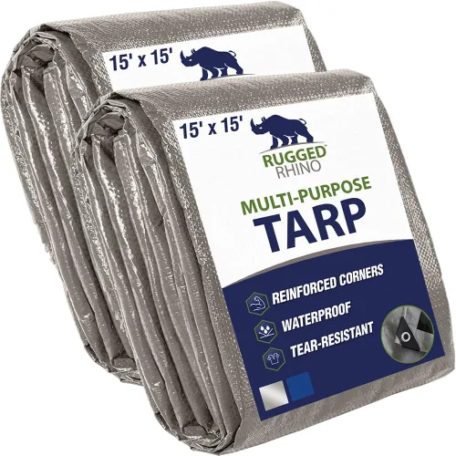 Miniatura 34 de RUGGED RHINO Lona resistente 100% impermeable para todo tipo de clima, lonas resistentes a la temperatura UV de 5 mil, cubierta multiusos de alta