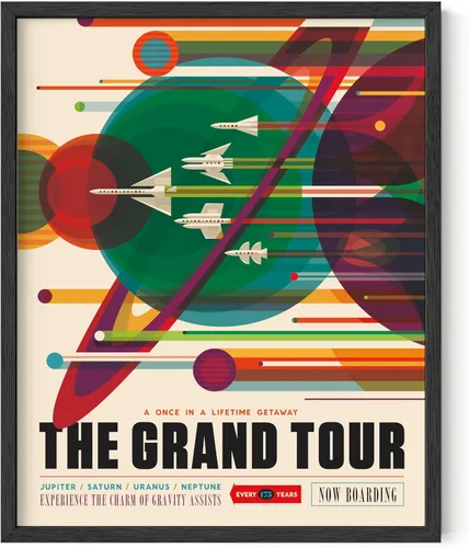 Miniatura 18 de HAUS AND HUES Póster espacial vintage – Visiones del futuro arte de la NASA, impresiones JPL, sin marco, 12 x 16 pulgadas Pso