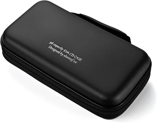 Miniatura 16 de LIOVODE Funda para DVD, estuche de CD EVA, organizador de almacenamiento, portátil, protector de DVD, soporte para billetera para coche CD Holder