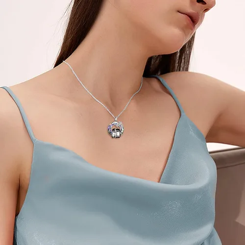 Miniatura 2 de Pingüinosperezosospandasbúhospanda rojojirafagatosllamasdinosaurioosocerdo monoconejito de Pascua, regalos de pingüinos, plata de ley 925, joyería