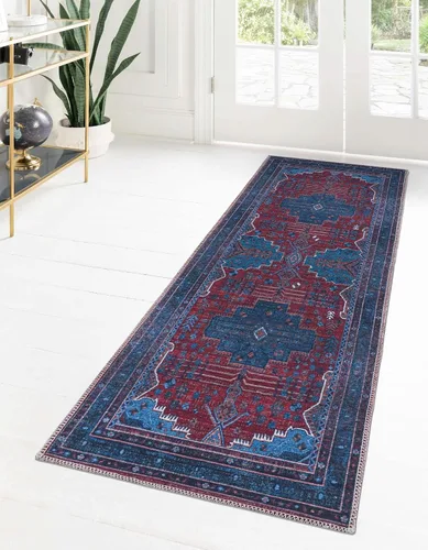 Miniatura 10 de Unique Loom Mangata Collection - Alfombra de área - Mary (rectangular 2' 0" x 3' 0", azul/negro)