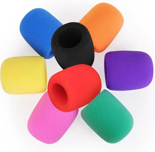 Miniatura 9 de ChromLives, 6 unidades de parabrisas para SM58, 6 unidades, filtro pop de espuma para Shure SM58 SM48, repuesto para reducción de ruido, color negro