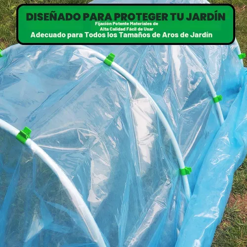 Miniatura 6 de Abrazaderas de invernadero para tubos de PVC de 1/2 pulgada, aros de invernadero, marco de soporte, túnel de cultivo, estacas de soporte de plantas