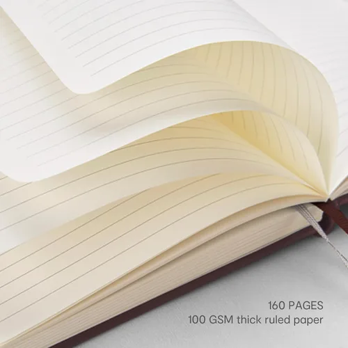 Miniatura 4 de &And Per Se Juego de diario y bolígrafo forrados, cuaderno A5 de tapa dura de cuero con bolígrafo y juego de papelería, 160 páginas de 3.53 oz/m²