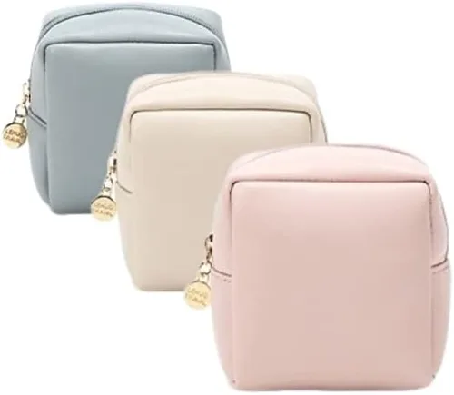 ALTALIVA Pequeña bolsa de maquillaje de cosméticos para mujeres y niñas, bolsas de cosméticos de viaje, impermeable, linda bolsa con cremallera, 3