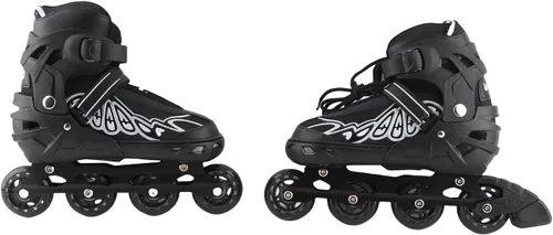 Miniatura 7 de Adjustable Inline Skates Indoor Outdoor Fitness Skates Kids Boys Girls Ladies Blue Black S M L