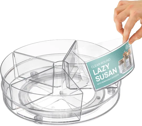 Miniatura 3 de Recipiente giratorio de plástico redondo Home Intuition Lazy Susan para almacenamiento de alimentos para cocina
