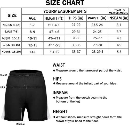 Miniatura 5 de MIVEI Pantalones cortos deportivos de fútbol para niñas pantalones cortos deportivos de baloncesto de secado rápido para gimnasio pantalones cortos