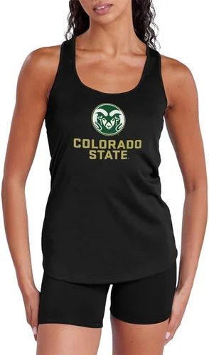 Miniatura 491 de Camiseta deportiva sin mangas oficial de NCAA Collegiate para mujer, con espalda cruzada, colección con logotipo primario