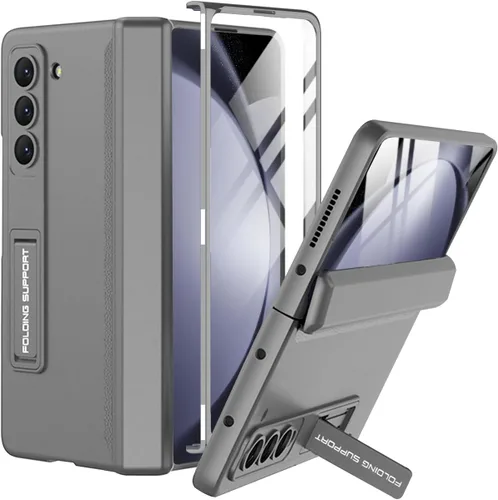 Miniatura 20 de Miimall Funda compatible con Samsung Galaxy Z Fold 5, [bisagra magnética de protección completa] [protector de pantalla integrado]