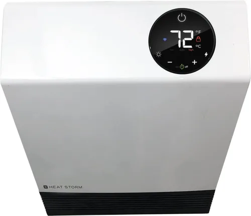 Miniatura 7 de Heat Storm Phoenix - Calentador de espacio infrarrojo con pies acoplables, control remoto, eficiencia energética: 750-1500 vatios, suelo o pared
