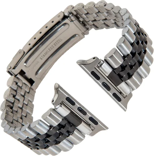 Miniatura 4 de Gilden Correa de reloj de acero inoxidable extra larga sin expansión 1542-SMART, compatible con Apple Watch