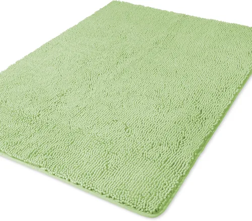 Miniatura 152 de Yeaban Alfombra de pasillo de baño de 24 x 72 pulgadas, antideslizante, alfombra de baño larga de felpilla gruesa, absorbente y lavable, alfombra