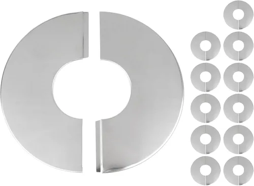 Miniatura 19 de Brida dividida de pared, placa de escudo redonda de acero inoxidable para tubo de 2"/51mm de diámetro, paquete de 4