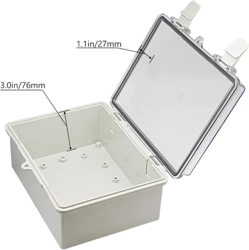 Miniatura 4 de Zulkit Caja de conexiones ABS de plástico a prueba de polvo e impermeable IP65 Cajas eléctricas universales con carcasa de proyecto para exteriores