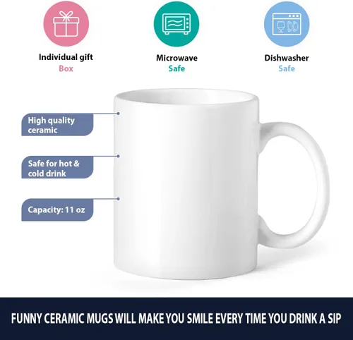 Miniatura 6 de CUBICER Tazas de café personalizadas con frases divertidas, vasos de hongos barbudos, nombre personalizado, tío de cerámica blanca, novedad, tazas